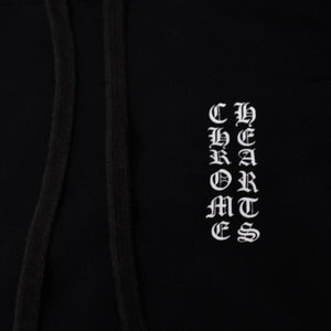 CHROME HEARTS クロムハーツ Vertical Logo Pullover Hoodie スウェットパーカー スクロールロゴ オールドイングリッシュフォント ブラック Mサイズ 美品 中古 4a004551