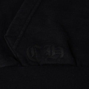 CHROME HEARTS クロムハーツ Vertical Logo Pullover Hoodie スウェットパーカー スクロールロゴ オールドイングリッシュフォント ブラック Mサイズ 美品 中古 4a004551