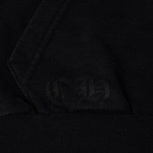 画像をギャラリービューアに読み込む, CHROME HEARTS クロムハーツ Vertical Logo Pullover Hoodie スウェットパーカー スクロールロゴ オールドイングリッシュフォント ブラック Mサイズ 美品 中古 4a004551