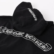 画像をギャラリービューアに読み込む, CHROME HEARTS クロムハーツ スクロールラベル プルオーバーパーカー フーディ オールドイングリッシュフォント CHロゴ ブラック XLサイズ 美品 中古 4a004547