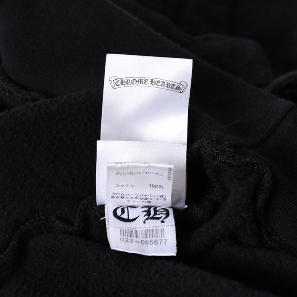 CHROME HEARTS クロムハーツ Vertical Logo Pullover Hoodie スウェットパーカー スクロールロゴ オールドイングリッシュフォント ブラック Mサイズ 美品 中古 4a004551