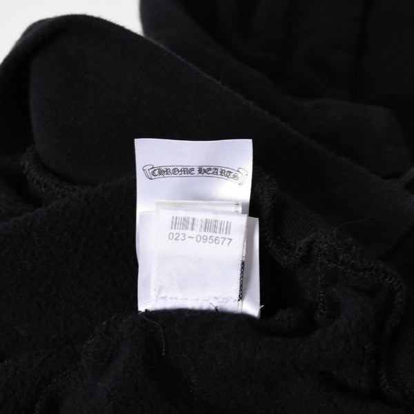 CHROME HEARTS クロムハーツ Vertical Logo Pullover Hoodie スウェットパーカー スクロールロゴ オールドイングリッシュフォント ブラック Mサイズ 美品 中古 4a004551