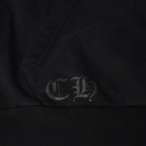 CHROME HEARTS クロムハーツ スクロールラベル プルオーバーパーカー フーディ オールドイングリッシュフォント CHロゴ ブラック XLサイズ 美品 中古 4a004547