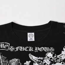 画像をギャラリービューアに読み込む, CHROME HEARTS クロムハーツ HALF SLEEVE T-SHIRT MULTI MOTIF ポケットTシャツ CHクロス セメタリークロス ホースシュー ダガー スター スクロールロゴ フォティ ブラック Lサイズ 美品 中古 4a004550