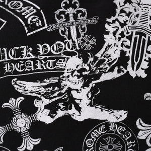 CHROME HEARTS クロムハーツ ポケットTシャツ CHクロス セメタリークロス ホースシュー ダガー スター スクロールロゴ フォティ ブラック Lサイズ 美品 中古 4a004550