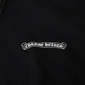 CHROME HEARTS クロムハーツ スクロールラベル プルオーバーパーカー フーディ オールドイングリッシュフォント CHロゴ ブラック XLサイズ 美品 中古 4a004547