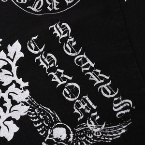CHROME HEARTS クロムハーツ ポケットTシャツ CHクロス セメタリークロス ホースシュー ダガー スター スクロールロゴ フォティ ブラック Lサイズ 美品 中古 4a004550