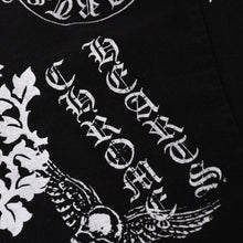 画像をギャラリービューアに読み込む, CHROME HEARTS クロムハーツ HALF SLEEVE T-SHIRT MULTI MOTIF ポケットTシャツ CHクロス セメタリークロス ホースシュー ダガー スター スクロールロゴ フォティ ブラック Lサイズ 美品 中古 4a004550