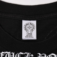 画像をギャラリービューアに読み込む, CHROME HEARTS クロムハーツ HALF SLEEVE T-SHIRT MULTI MOTIF ポケットTシャツ CHクロス セメタリークロス ホースシュー ダガー スター スクロールロゴ フォティ ブラック Lサイズ 美品 中古 4a004550
