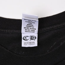 画像をギャラリービューアに読み込む, CHROME HEARTS クロムハーツ HALF SLEEVE T-SHIRT MULTI MOTIF ポケットTシャツ CHクロス セメタリークロス ホースシュー ダガー スター スクロールロゴ フォティ ブラック Lサイズ 美品 中古 4a004550
