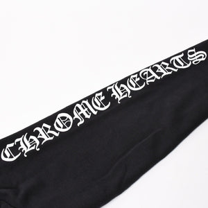 CHROME HEARTS クロムハーツ スクロールラベル プルオーバーパーカー フーディ オールドイングリッシュフォント CHロゴ ブラック XLサイズ 美品 中古 4a004547
