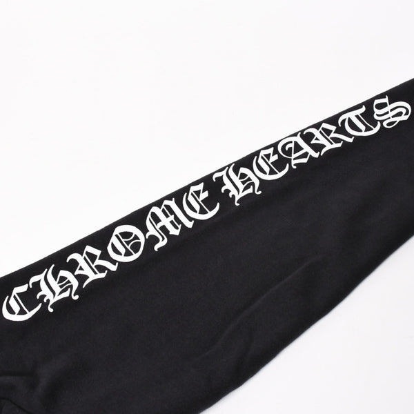 CHROME HEARTS クロムハーツ スクロールラベル プルオーバーパーカー フーディ オールドイングリッシュフォント CHロゴ ブラック XLサイズ 美品 中古 4a004547