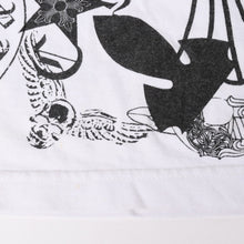 画像をギャラリービューアに読み込む, CHROME HEARTS クロムハーツ HALF SLEEVE T-SHIRT MULTI MOTIF ポケットTシャツ CHクロス セメタリークロス ホースシュー ダガー スター スクロールロゴ フォティ ホワイト XLサイズ 美品 中古 4a004550