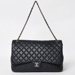 Like new CHANEL Jumbo Matelasse XL Shoulder Bag Navy 30s Chain Shoulder Dekamato Used 4a004770