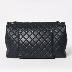 Like new CHANEL Jumbo Matelasse XL Shoulder Bag Navy 30s Chain Shoulder Dekamato Used 4a004770