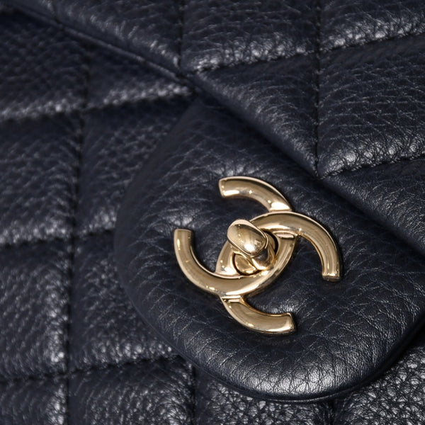 Like new CHANEL Jumbo Matelasse XL Shoulder Bag Navy 30s Chain Shoulder Dekamato Used 4a004770