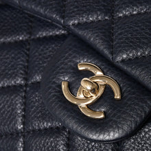 画像をギャラリービューアに読み込む, 新品同様 CHANEL シャネル ジャンボ マトラッセ XL ショルダーバッグ ネイビー 30番台 チェーンショルダー デカマト 中古 4a004770