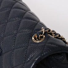 画像をギャラリービューアに読み込む, 新品同様 CHANEL シャネル ジャンボ マトラッセ XL ショルダーバッグ ネイビー 30番台 チェーンショルダー デカマト 中古 4a004770