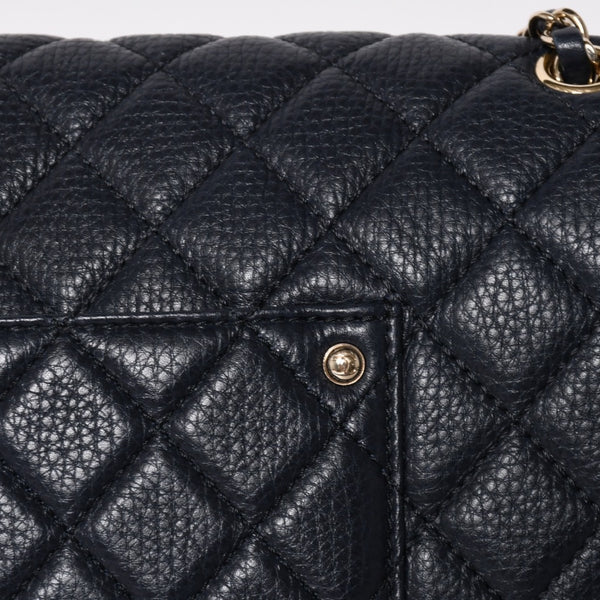 Like new CHANEL Jumbo Matelasse XL Shoulder Bag Navy 30s Chain Shoulder Dekamato Used 4a004770