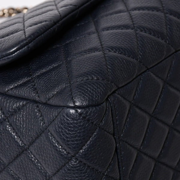 Like new CHANEL Jumbo Matelasse XL Shoulder Bag Navy 30s Chain Shoulder Dekamato Used 4a004770