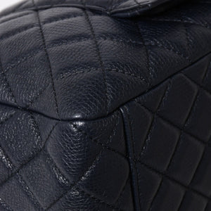 Like new CHANEL Jumbo Matelasse XL Shoulder Bag Navy 30s Chain Shoulder Dekamato Used 4a004770