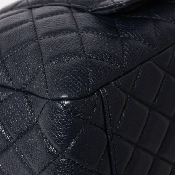 Like new CHANEL Jumbo Matelasse XL Shoulder Bag Navy 30s Chain Shoulder Dekamato Used 4a004770