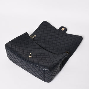 Like new CHANEL Jumbo Matelasse XL Shoulder Bag Navy 30s Chain Shoulder Dekamato Used 4a004770