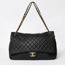 画像をギャラリービューアに読み込む, 新品同様 CHANEL シャネル ジャンボ マトラッセ XXL ショルダーバッグ ブラック 24番台 チェーンショルダー デカマト 中古 4a004761