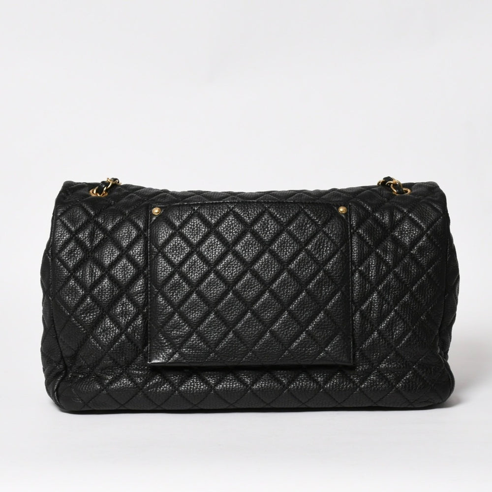 Like new CHANEL Jumbo Matelasse XXL Shoulder Bag Black 24th Series Chain Shoulder Dekamato Used 4a004761