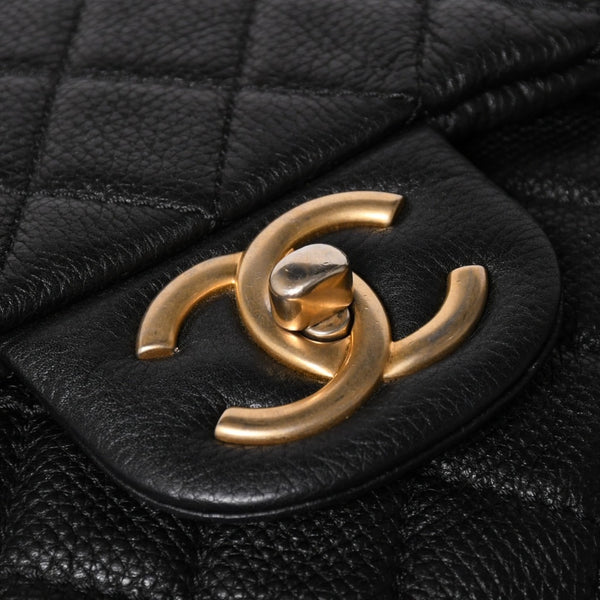 Like new CHANEL Jumbo Matelasse XXL Shoulder Bag Black 24th Series Chain Shoulder Dekamato Used 4a004761