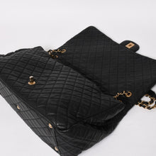 画像をギャラリービューアに読み込む, 新品同様 CHANEL シャネル ジャンボ マトラッセ XXL ショルダーバッグ ブラック 24番台 チェーンショルダー デカマト 中古 4a004761