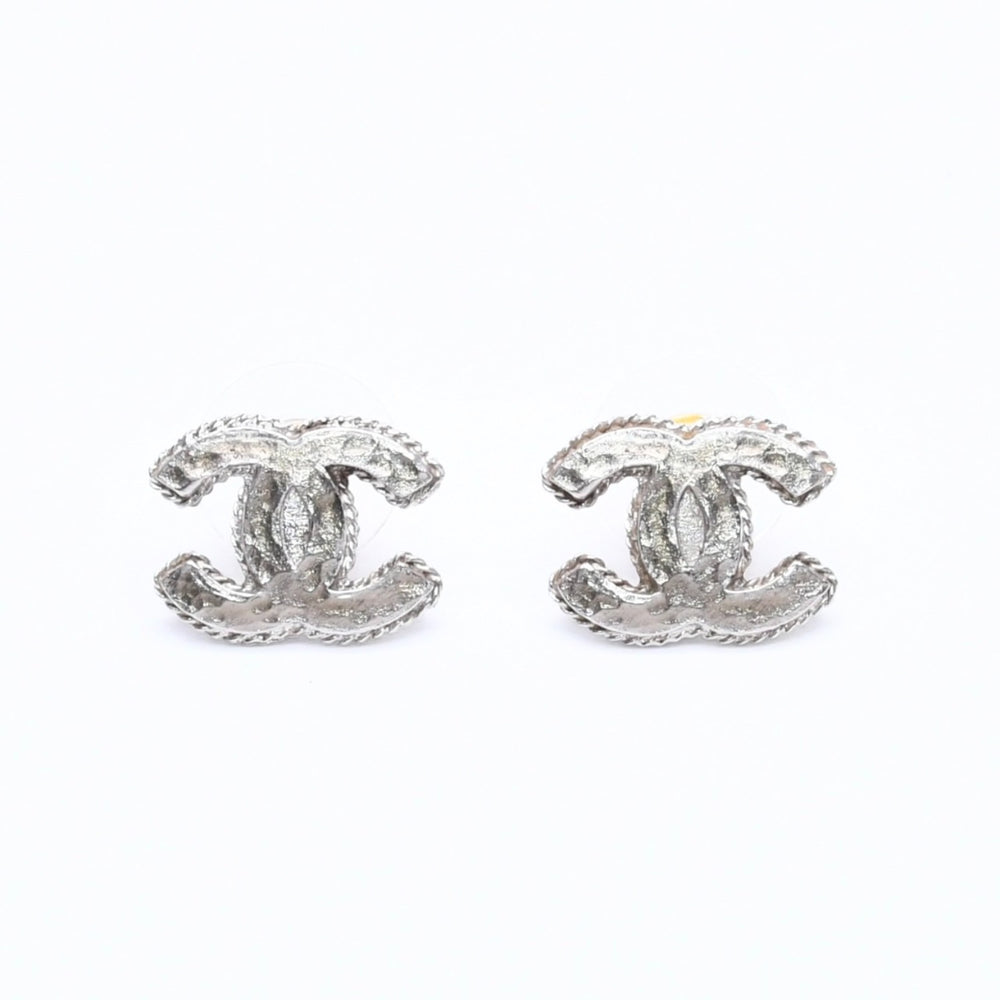 CHANEL Chanel earrings silver metal Coco Mark 12A stamp Weight approx. 2.75g Good condition Used 4a004565