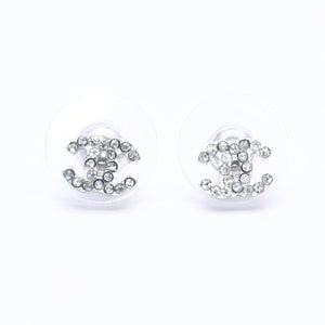 Very good condition CHANEL Coco Mark Rhinestone Silver 03P stamp Weight approx. 1.30g Used 4a004560