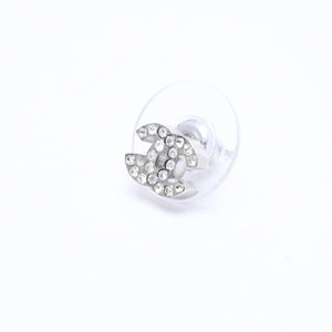 Very good condition CHANEL Coco Mark Rhinestone Silver 03P stamp Weight approx. 1.30g Used 4a004560