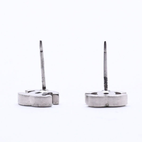 Very good condition CHANEL Coco Mark Rhinestone Silver 03P stamp Weight approx. 1.30g Used 4a004560