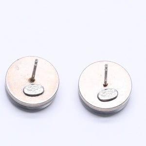 Very good condition CHANEL button earrings silver here mark mirror weight approx. 4.15g 08V engraved silver used 4a004562