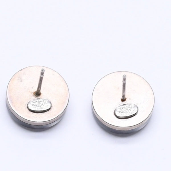Very good condition CHANEL button earrings silver here mark mirror weight approx. 4.15g 08V engraved silver used 4a004562