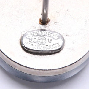 Very good condition CHANEL button earrings silver here mark mirror weight approx. 4.15g 08V engraved silver used 4a004562