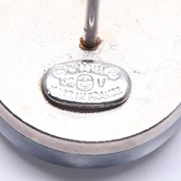 Very good condition CHANEL button earrings silver here mark mirror weight approx. 4.15g 08V engraved silver used 4a004562