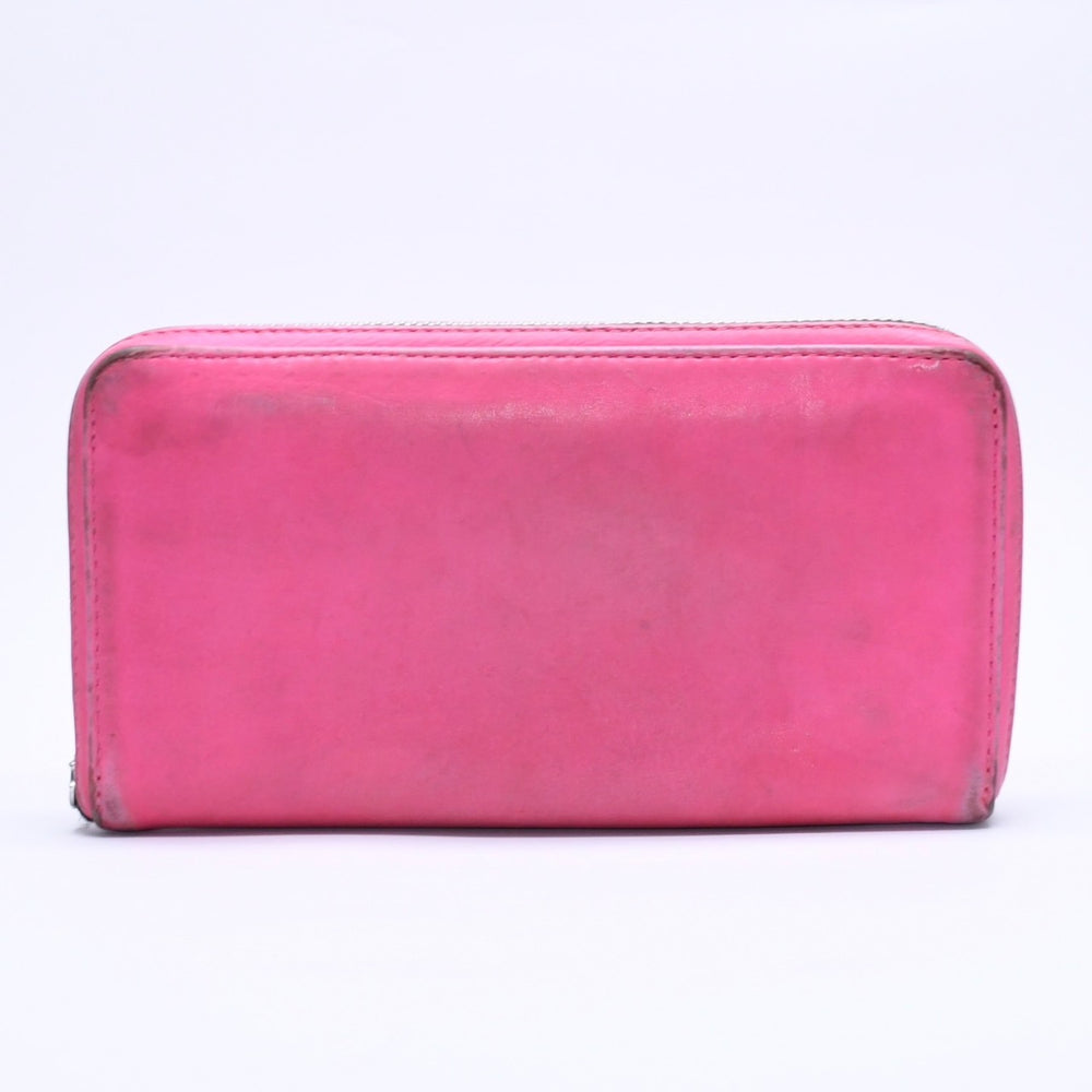 CHROME HEARTS REC F ZIP #2 WALLET REC F ZIP #2 Wallet Long Wallet Cemetery Cross Patch Pink Good Used 4a004544