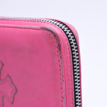 画像をギャラリービューアに読み込む, CHROME HEARTS クロムハーツ REC F ZIP #2 WALLET レック F ジップ #2 ウォレット 長財布 セメタリークロスパッチ ピンク 良品 中古 4a004544