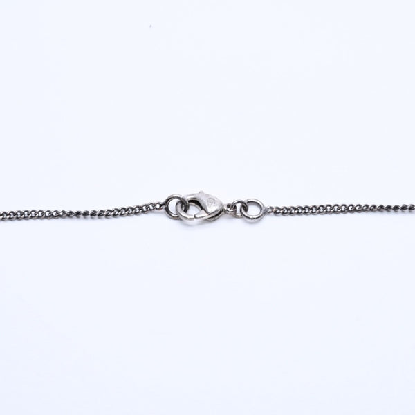 CHANEL Necklace Coco Mark Black Rhinestone Silver Metal Weight approx. 14.06g Good Condition Used 4a004573