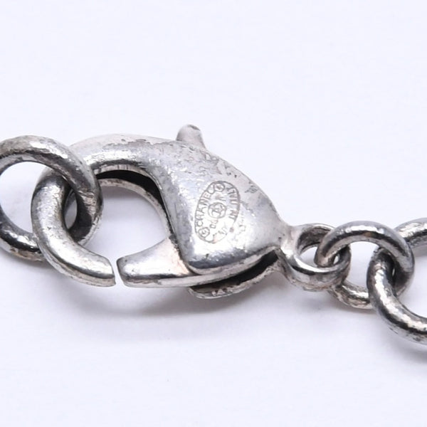 CHANEL Necklace Coco Mark Black Rhinestone Silver Metal Weight approx. 14.06g Good Condition Used 4a004573