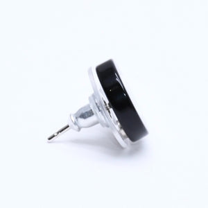 極美品 CHANEL シャネル ピアス イヤリング ココマークボタン ブラック 黒 05P刻印 重量約1.14g 中古 4a004568
