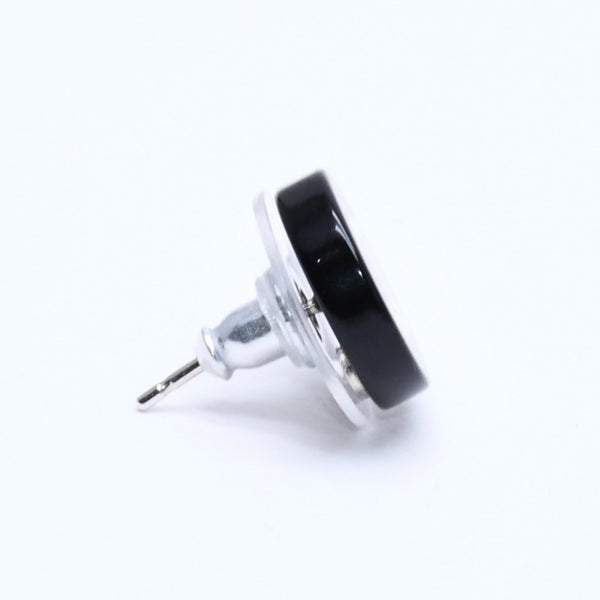 極美品 CHANEL シャネル ピアス イヤリング ココマークボタン ブラック 黒 05P刻印 重量約1.14g 中古 4a004568