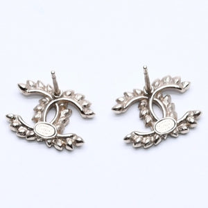 Very good condition CHANEL earrings here mark black rhinestone C20A stamp weight approx. 2.18g used 4a004557
