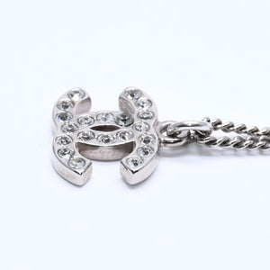 CHANEL Necklace Coco Mark Silver Rhinestone 09V stamp Weight approx. 5.63g Good condition Used 4a004554