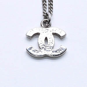CHANEL Necklace Coco Mark Silver Rhinestone 09V stamp Weight approx. 5.63g Good condition Used 4a004554