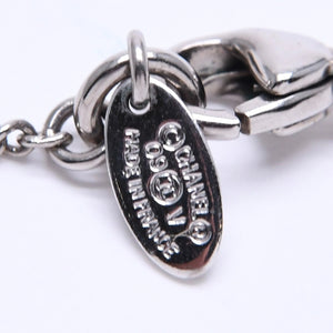 CHANEL Necklace Coco Mark Silver Rhinestone 09V stamp Weight approx. 5.63g Good condition Used 4a004554