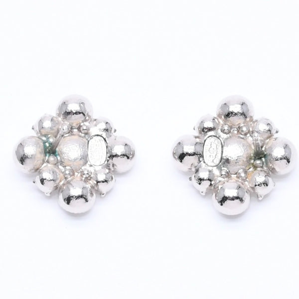 CHANEL シャネル ピアス イヤリング ラウンドビッグストーン 09C刻印 重量約6.55g シルバー カラーラインストーン 美品 中古 4a004567